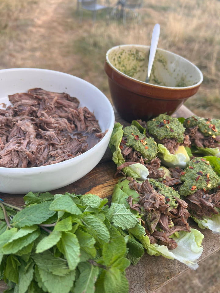Mexican beef lettuce cups